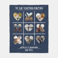Anniversary Tic Tac Together Photo Template Fleece