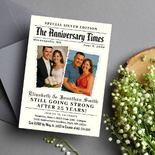 Anniversary Times Newspaper Anniversary Invitation