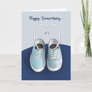 Anniversary to Soul Mate Shoes with Heartstrings Card
