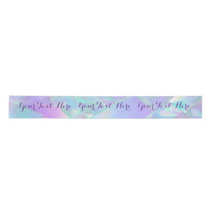 Anniversary Wedding Birthday Iridescent Your Text Satin Ribbon