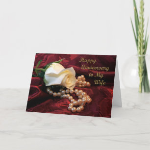 Anniversary Wife Rose Card