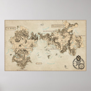 Annotated map of eastern Exandria Poster