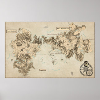 Annotated map of eastern Exandria Poster