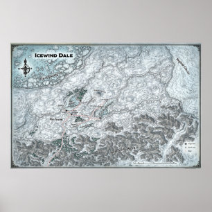 Annotated Map of Icewind Dale Poster