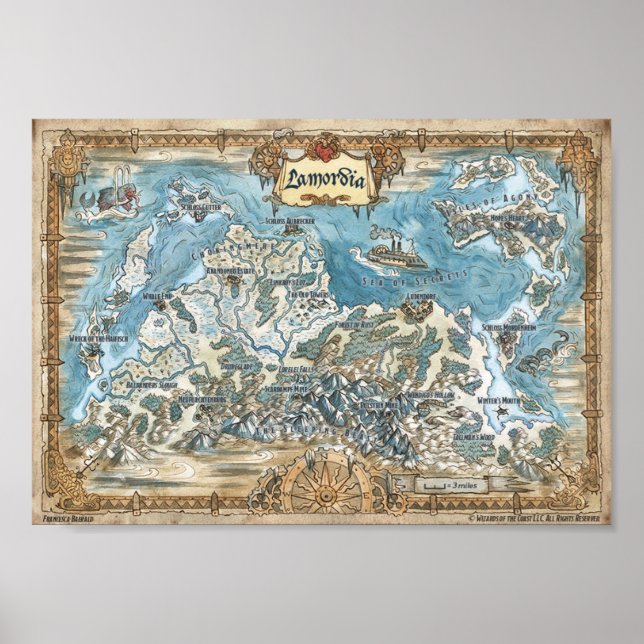 Annotated map of Lamordia Poster (Front)