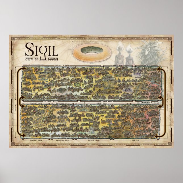 Annotated map of Sigil Poster (Front)