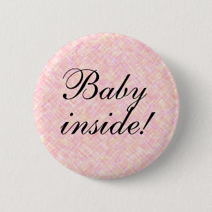 Announcement BABY inside Girl 6 Cm Round Badge
