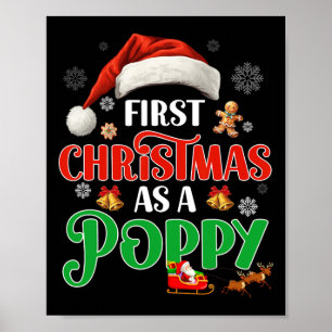 Announcement First Christmas As A Poppy Matching F Poster