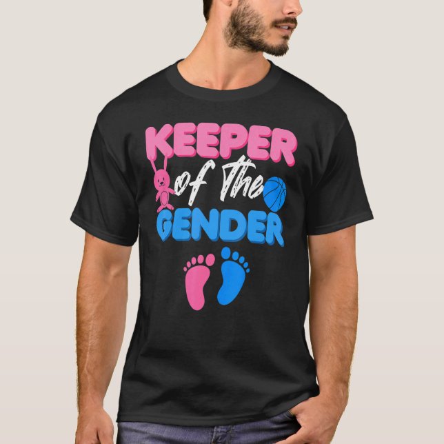 Announcement Keeper of Gender Reveal Party Idea Ba T-Shirt (Front)