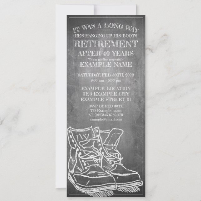 Announcement of retirement with old boots V3.0 (Front)