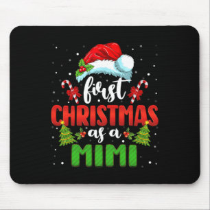 Announcement Santa First Christmas As A Mimi Famil Mouse Pad