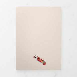 Announcements / invitations Violin With a Rose