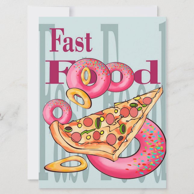 Announcements Invite | Fast Food (Front)