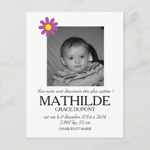 Announcing Birth - Girl Announcement