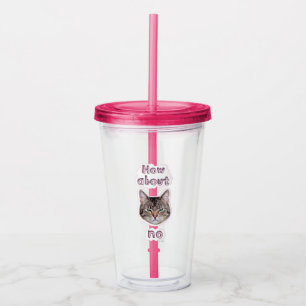 Annoyed Cat Acrylic Tumbler