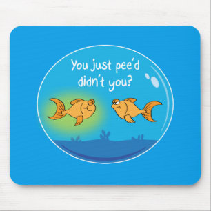 Annoyed Goldfish Mouse Pad