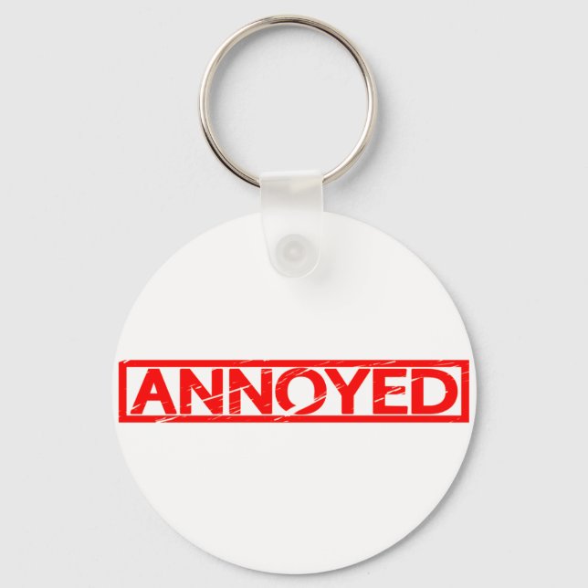 Annoyed Stamp Key Ring (Front)