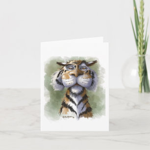 Annoyed Tiger Cartoon Card