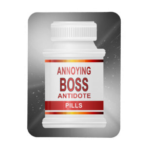 Annoying boss concept. magnet