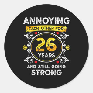 Annoying Each Other 26 Wedding Classic Round Sticker