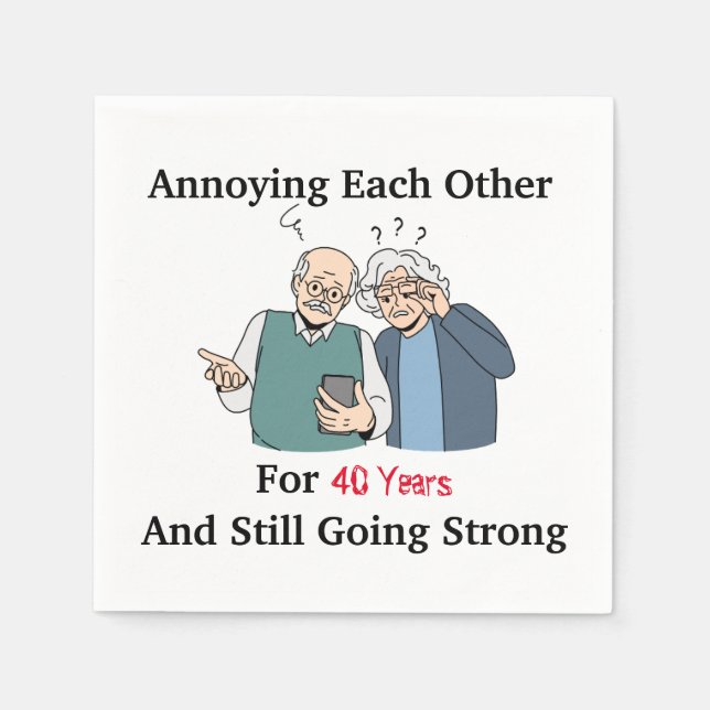 Annoying each other  napkin (Front)