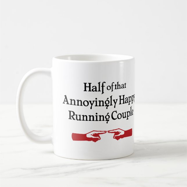 Annoying Running Couple Coffee Mug (Left)