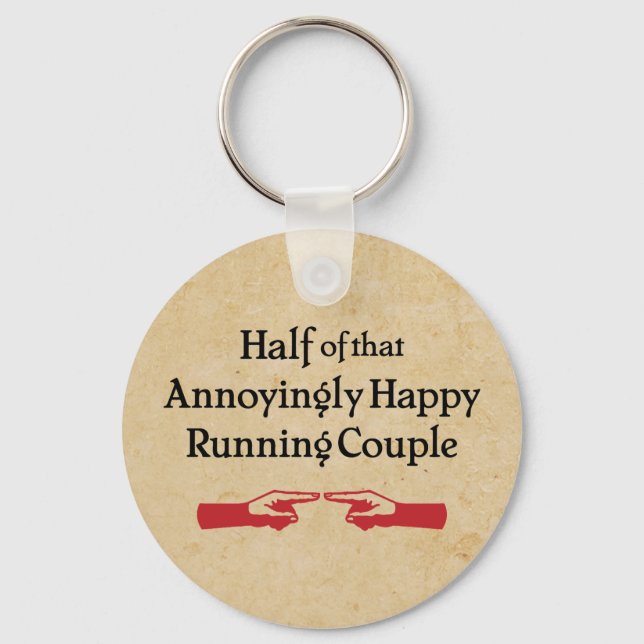 Annoying Running Couple Key Ring (Front)