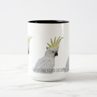 Annoyingly loud chicken Two-Tone coffee mug