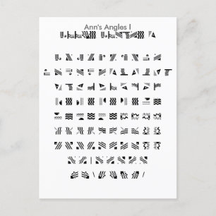Ann's Angles I - Zazzle Font Sampler with Guide Postcard