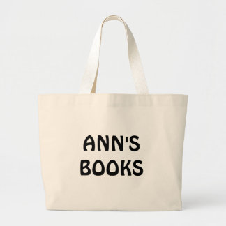 ANN'S BOOKS in Black Customisable on Tote Bag