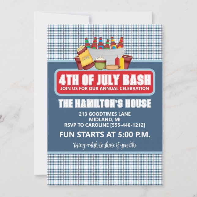 Annual 4th of July Party Invitations (Front)