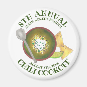 Annual Chilli Cookoff Cook Off Bowl of Green Chill Magnet