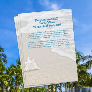 Annual Christmas Letter Coastal Themed Cards