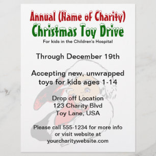 Annual Christmas Toy Drive   Santa Claus Charity Flyer