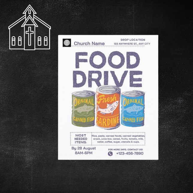 Annual Church Fundraiser Food Drive Flyer (Creator Uploaded)