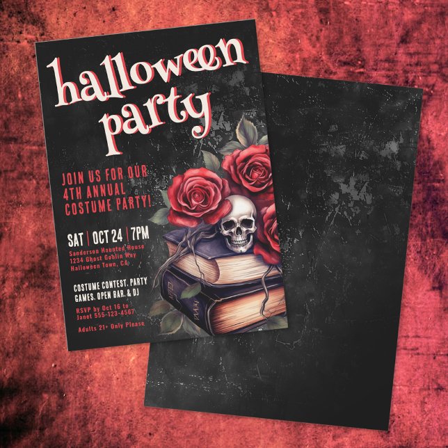 Annual Costume Gothic Halloween Party Invitation (Annual Costume Gothic Halloween Party Invitation)