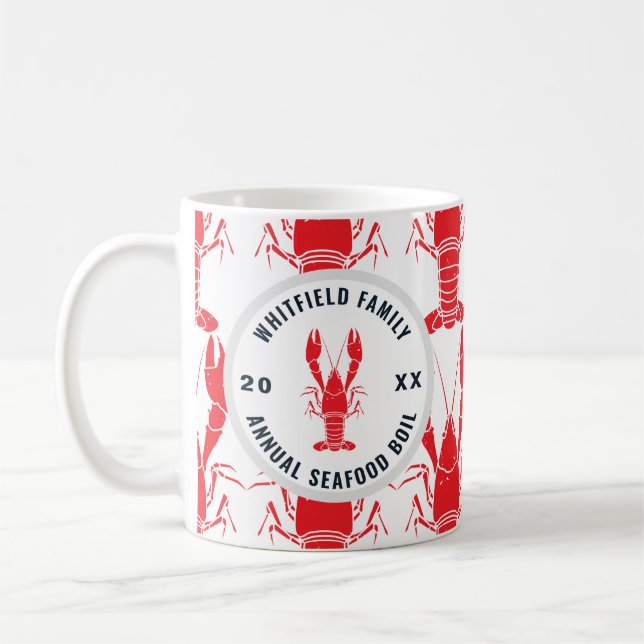 Annual Family Lobster Boil Seafood Party Keepsake Coffee Mug (Left)