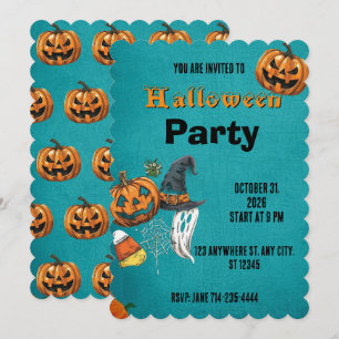 Annual Family Pumpkin Carving Party Halloween Invitation
