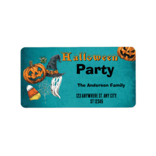 Annual Family Pumpkin Carving Party Halloween  Label