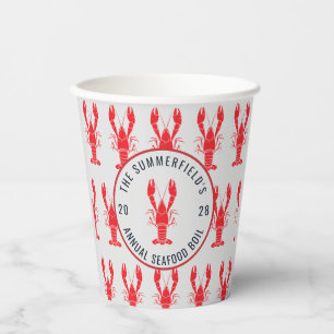 Annual Family Summer Lobster Boil Custom Paper Cups