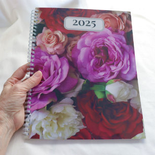 Annual Floral Planner with Pink and Red Roses