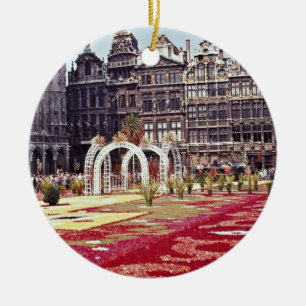 Annual Flower Festival at La Grande Place, Brussel Ceramic Ornament