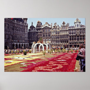 Annual Flower Festival at La Grande Place, Brussel Poster