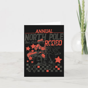 Annual North Le Rodeo Santa Western Cowboy Christm Card