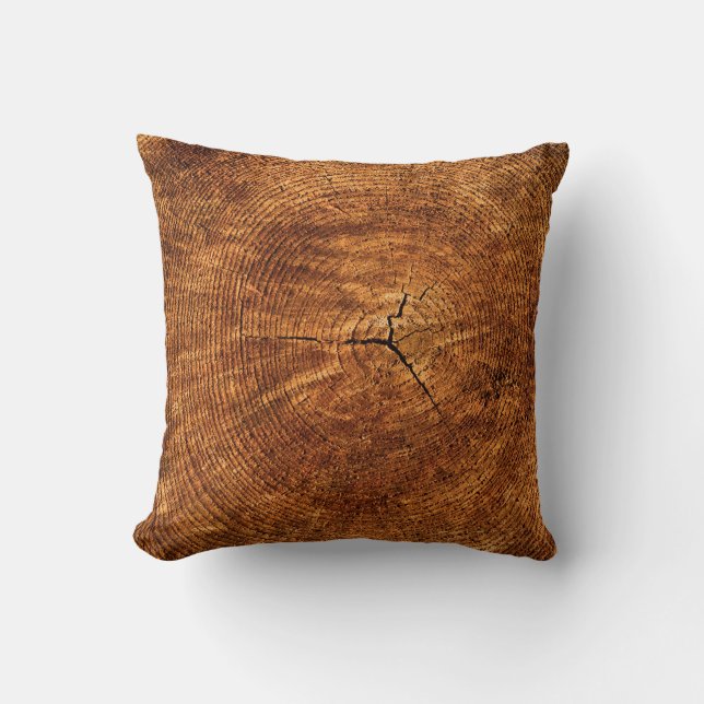 Annual rings tree texture structure cushion (Front)