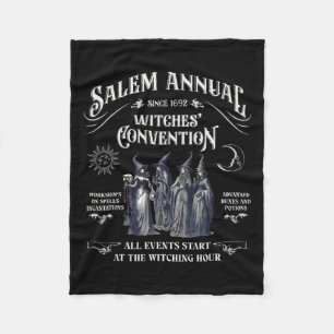 Annual Since 1692 Witches Convention Witch Hallowe Fleece Blanket