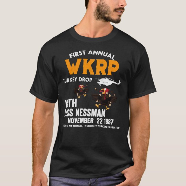 Annual WKRP Turkey Drop    T-Shirt (Front)