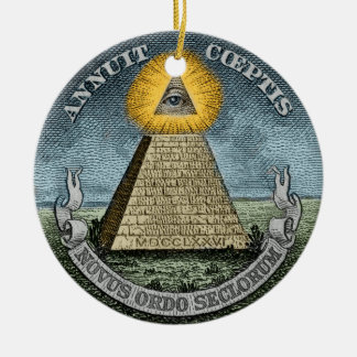 Annuit Coeptis - the All-Seeing Eye Ceramic Ornament