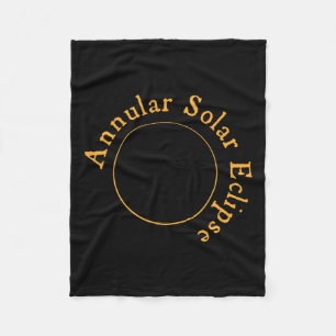 Annular Solar Eclipse Fleece Blanket