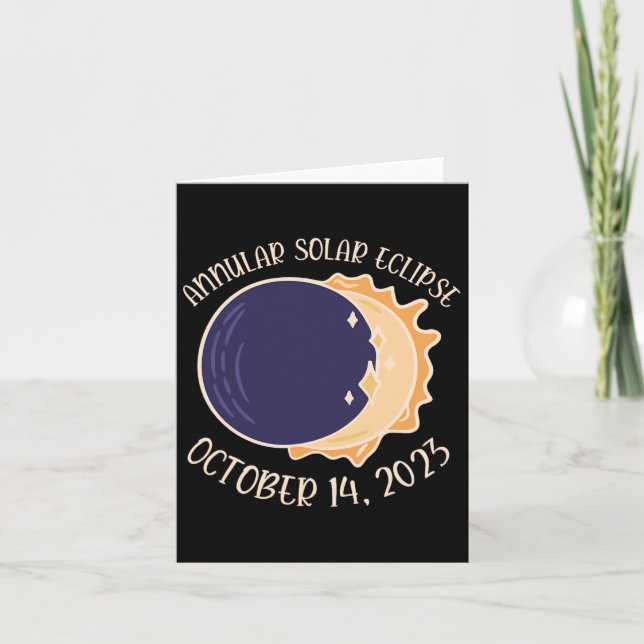 Annular Solar Eclipse Oct 14  Card (Front)